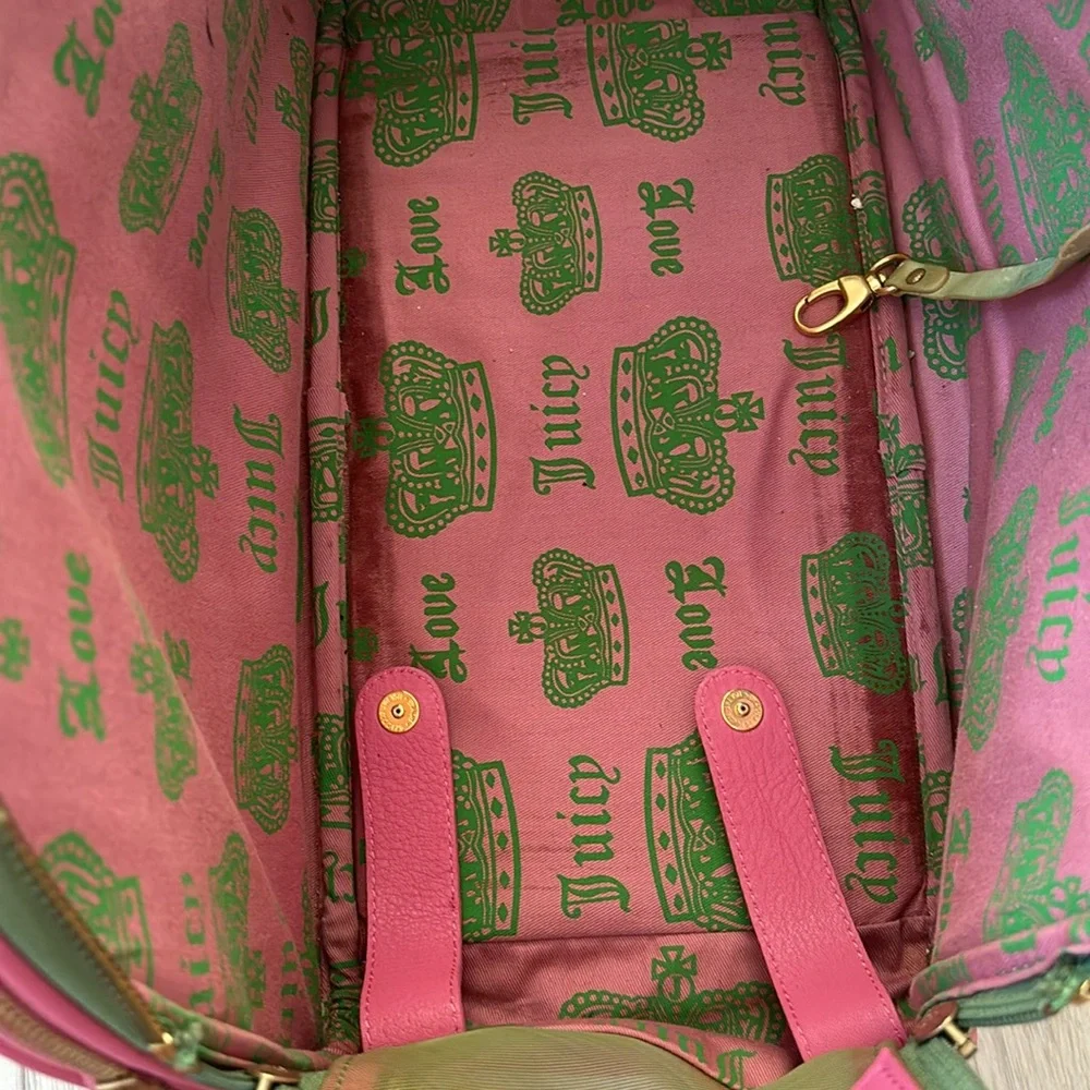 Juicy Couture Green and Pink Dog Carrier